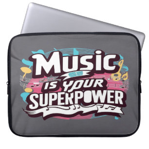 Musik Är Din Superkraft Laptop Fodral