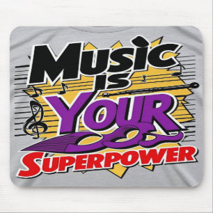 Musik är din superkraft musmatta