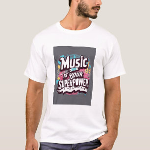 Musik är din superkraft t shirt