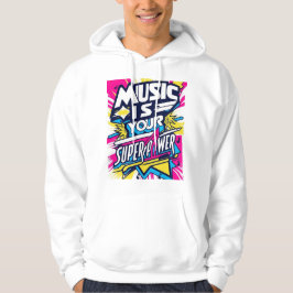 Musik är din supermakt hoodie