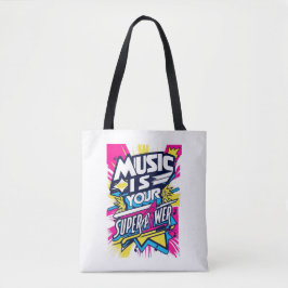 Musik är din supermakt tygkasse