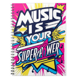 Musik är ditt superkraftalternativ 2 anteckningsbok