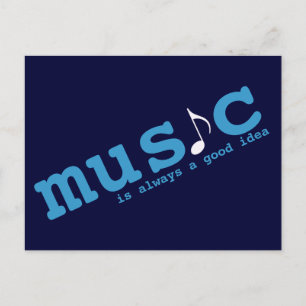 musik är en bra idé vykort