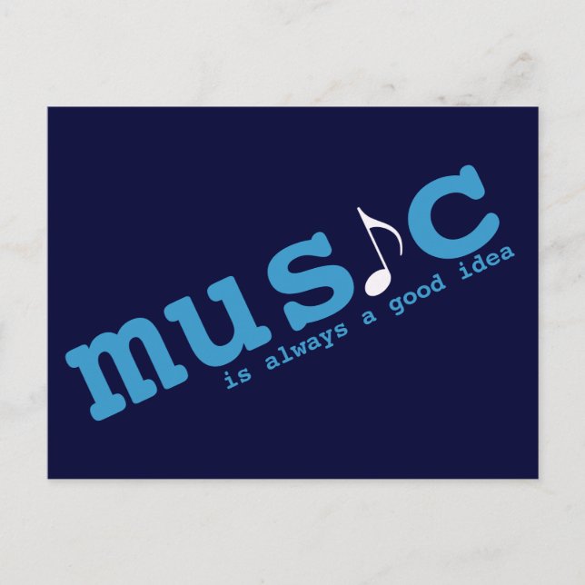 musik är en bra idé vykort (Framsida)
