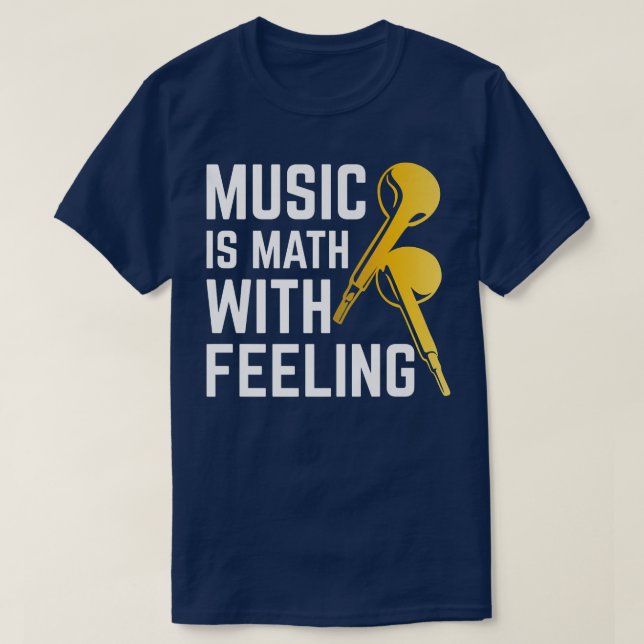 Musik är en matematik med musikupplevelse t shirt (Design framsida)