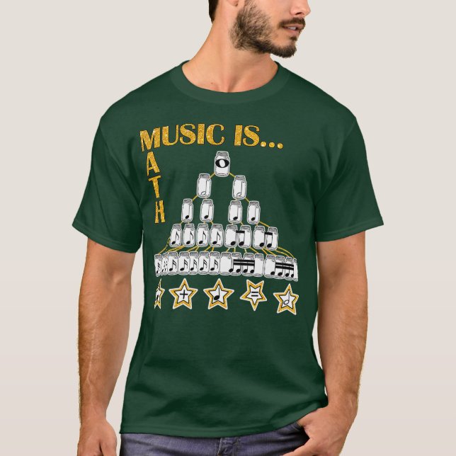 Musik är en Math Per fect-gåva för lärare T Shirt (Framsida)