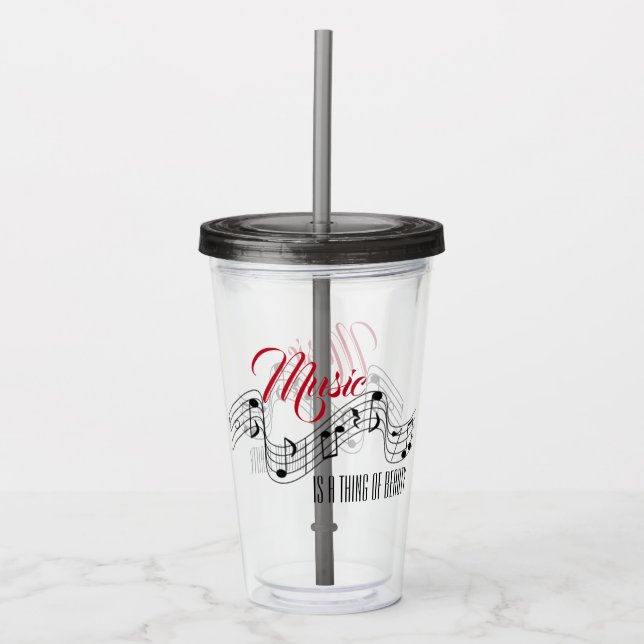 Musik är en Sak av skönhet Take Away Mugg (Framsida)
