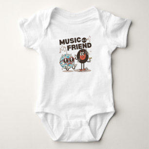 Musik är en vän baby t-shirt