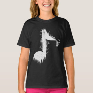 Musik är ett liv med naturens Sång T Shirt