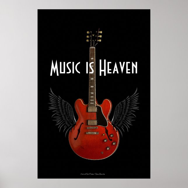 Musik är Heaven 36 x 34 Poster (Framsidan)
