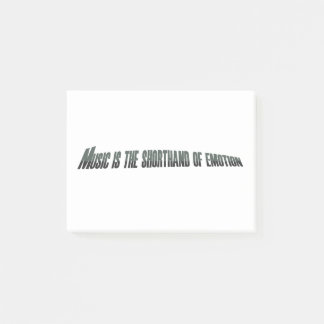 Musik är känslomässig brist post-it block