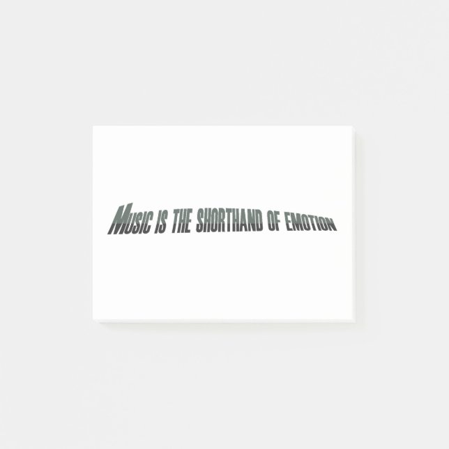 Musik är känslomässig brist post-it block (Framsida)