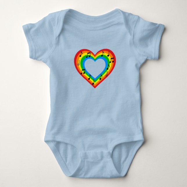 Musik är Kärlek Bodysuit T Shirt (Framsida)