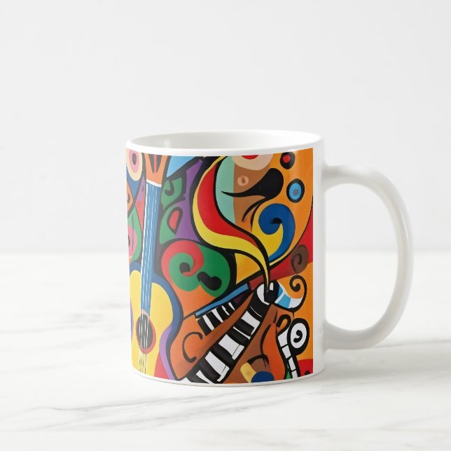 Musik är konst kaffemugg (Höger)