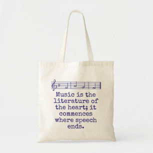 Musik är konstens litteratur - musikcitat tygkasse