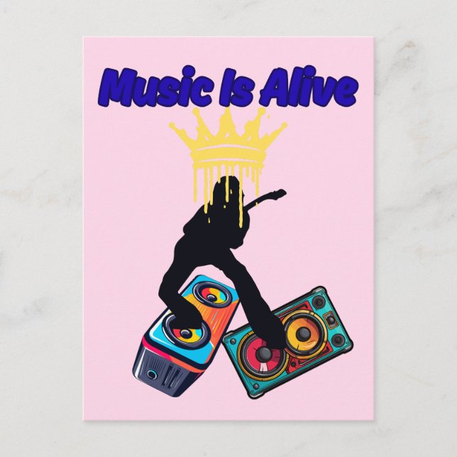 Musik är levande helg vykort (Framsida)