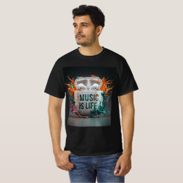 Musik är Life - Färga Poder i Luft T Shirt