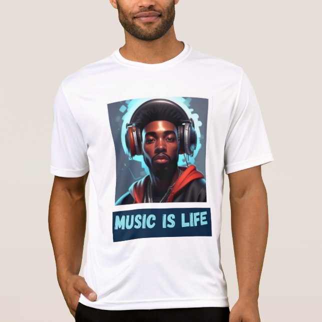 Musik är Life T Shirt (Framsida)