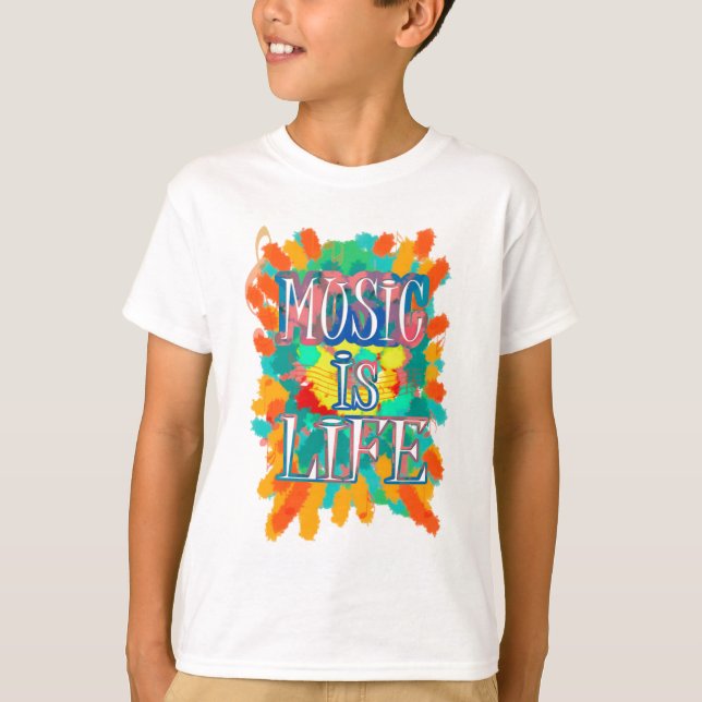 Musik är Life T-shirt (Framsida)