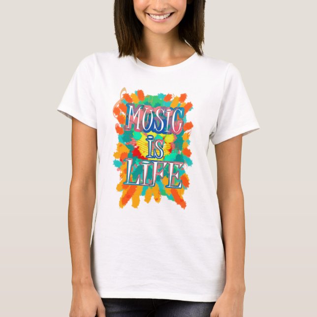 Musik är Life Tee (Framsida)