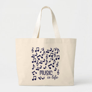 Musik är Life-väska Jumbo Tygkasse
