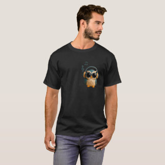 Musik Är Liv Söt 3D Ugglas & Fet Rosa Typografi T Shirt