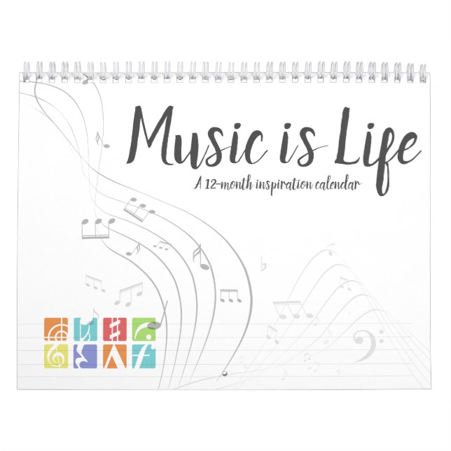 Musik är livet - musiksymboler kalender (Omslag)