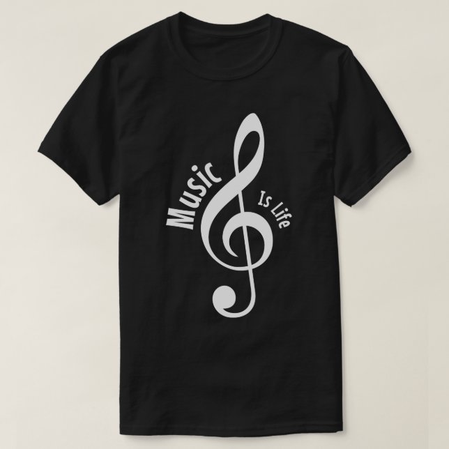 Musik är livet t shirt (Design framsida)