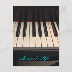Musik är livet vykort