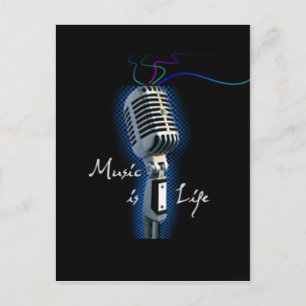 Musik är livet vykort