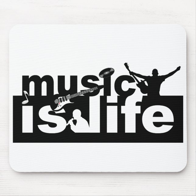 Musik är livets muspekare - anpassa! musmatta (Framsidan)