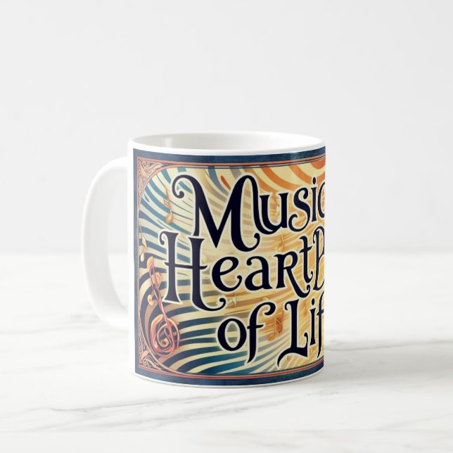 Musik Är Livets Puls Kaffemugg (Framsida vänster)