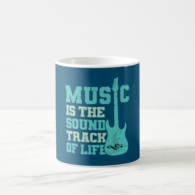 Musik är Livets Soundtrack Kaffe Mugg    (Center)