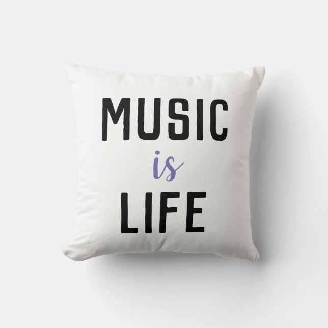Musik är livpåståendet kudder kudde (Framsida)