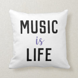 Musik är livpåståendet kudder kudde