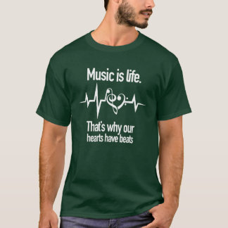 Musik är livsflicka t shirt