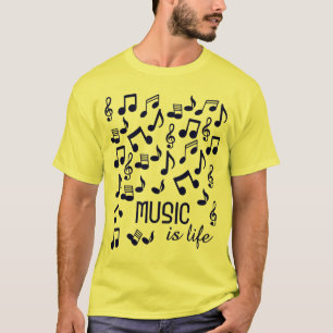 Musik är livt-skjorta 4 tee shirt