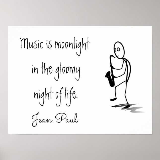 Musik är månljus i den dystra livets natt. poster (Framsidan)
