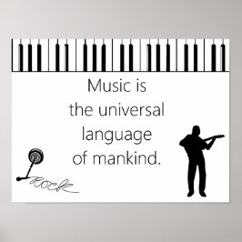 Musik är mänsklighetens universella språk poster