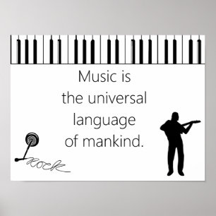 Musik är mänsklighetens universella språk poster