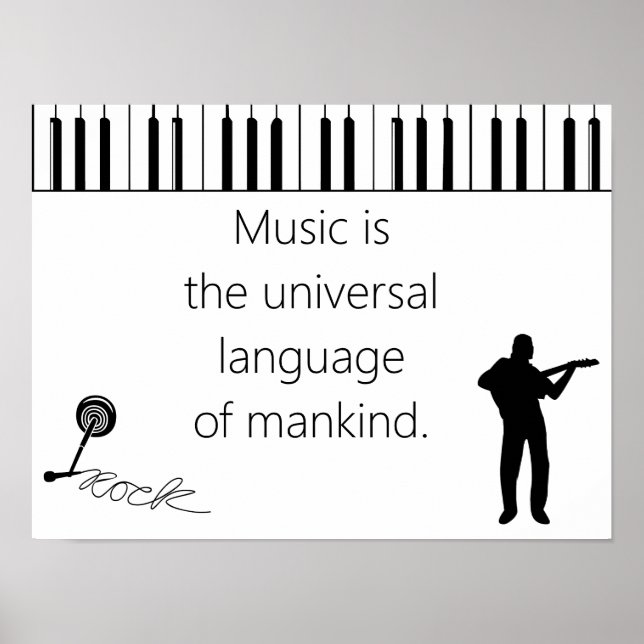 Musik är mänsklighetens universella språk poster (Framsidan)