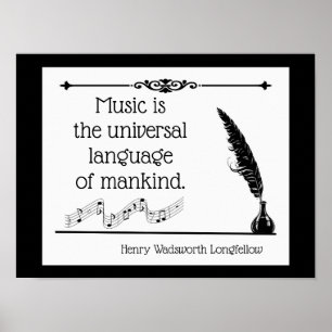 Musik är mänsklighetens universella språk poster