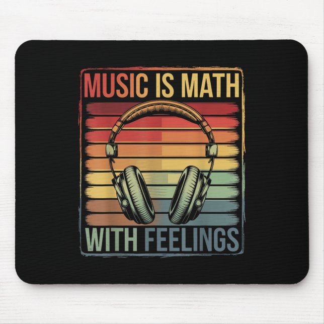 Musik är matematik med känslor musmatta (Framsidan)