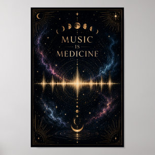 Musik Är Medicin Affisch   Celestial Ljudvåg 
