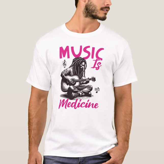 Musik är medicin t shirt (Framsida)