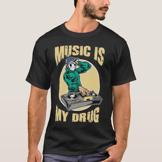 Musik är min drog t shirt (Framsida)