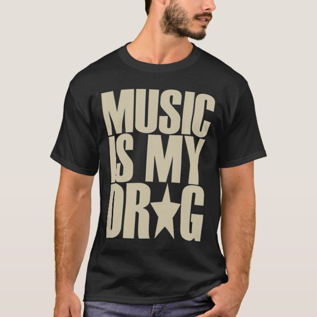 musik är min drog t-shirt (Framsida)