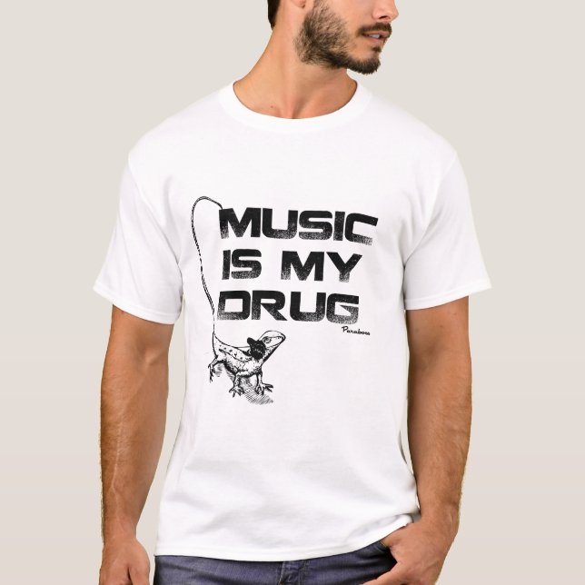 Musik är min drog t-shirt (Framsida)