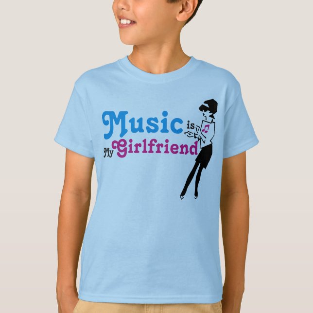 Musik är min flickvän tee shirt (Framsida)