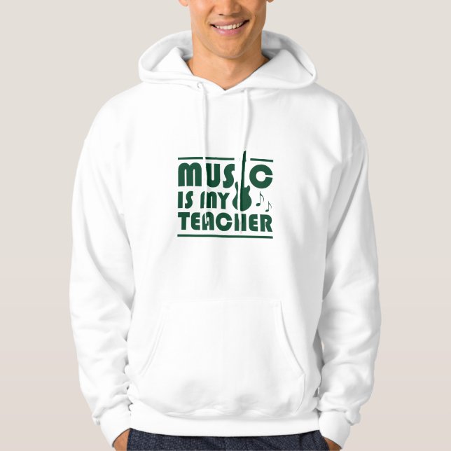 Musik är min lärare hoodie (Framsida)